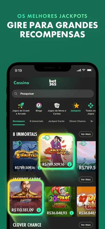 Screenshot Bet365 app