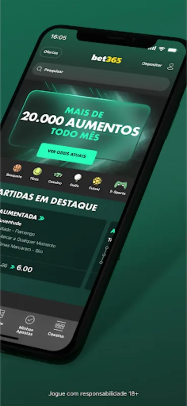 Screenshot Bet365 app