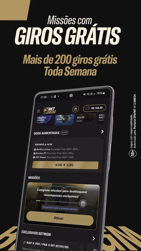 Screenshot BetMGM app