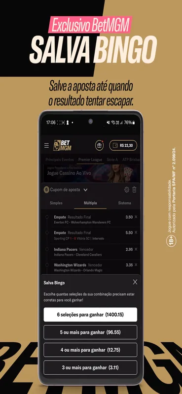 Screenshot BetMGM app