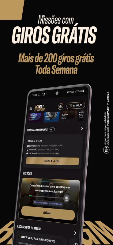 Screenshot BetMGM app