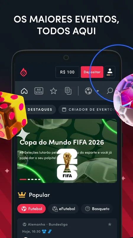 Screenshot Blaze app
