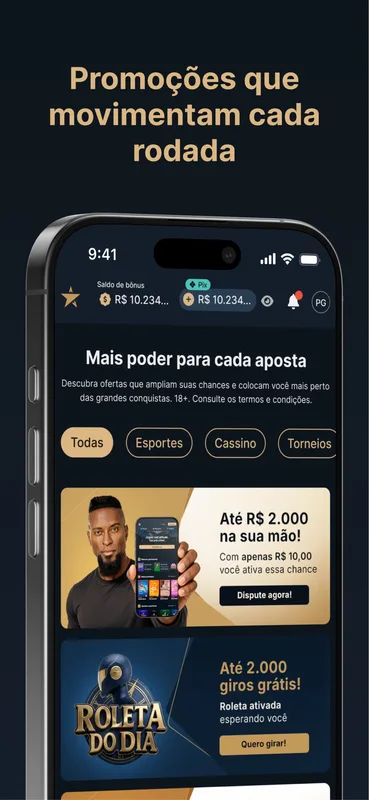 Screenshot EstrelaBet app