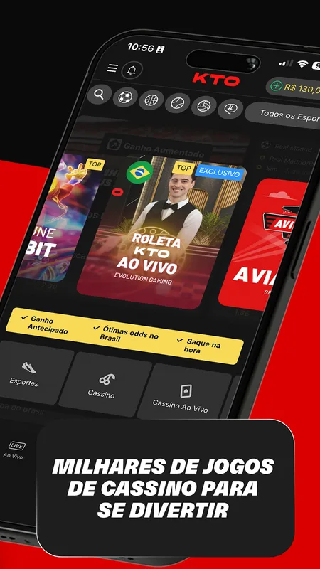 Screenshot KTO app