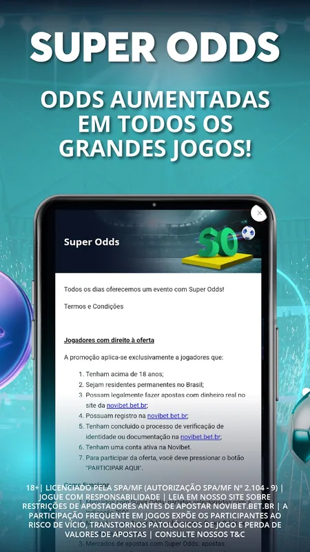 Screenshot Novibet app
