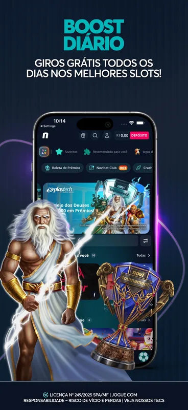 Screenshot Novibet app