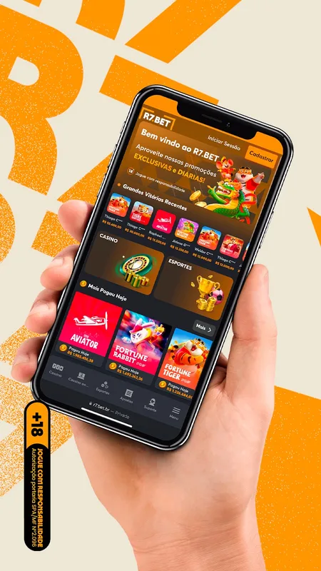 Screenshot R7 Bet app