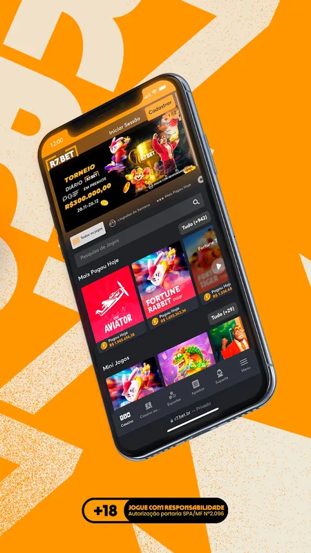 Screenshot R7 Bet app