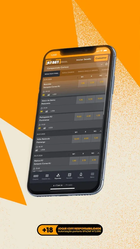 Screenshot R7 Bet app