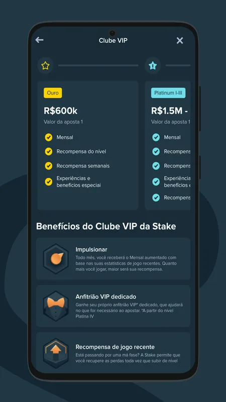 Screenshot Stake app