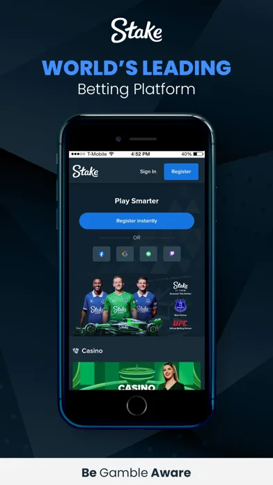 Screenshot Stake app