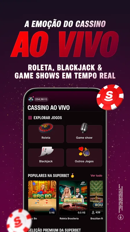 Screenshot Superbet app