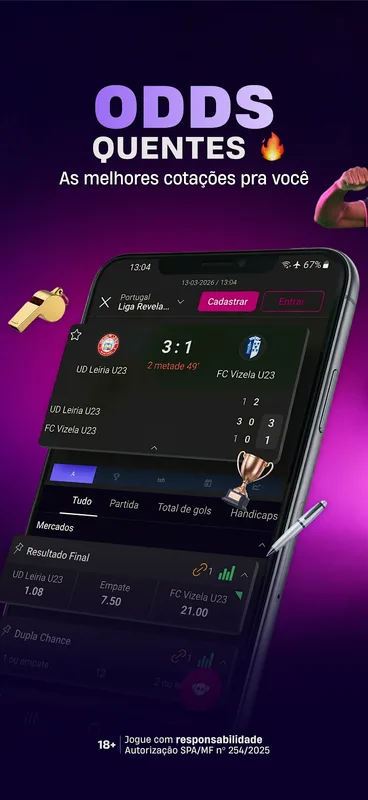 Screenshot Vbet app
