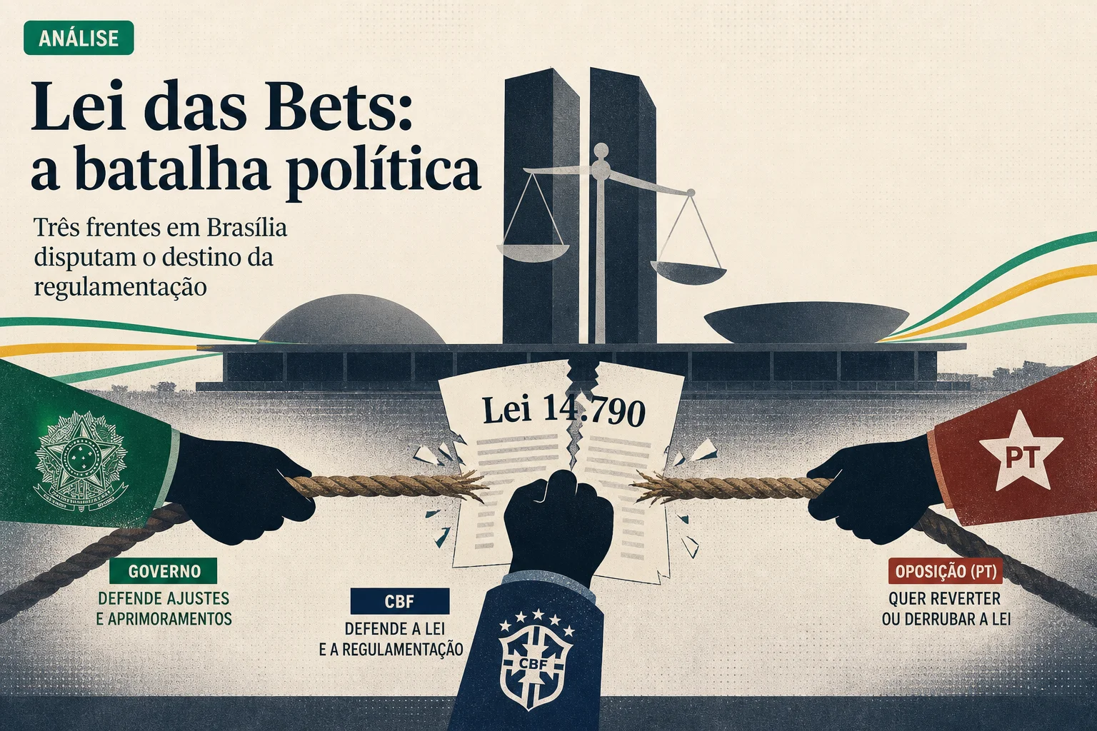 Lei das Bets sob fogo cruzado: o mapa político da disputa em Brasília em 2026